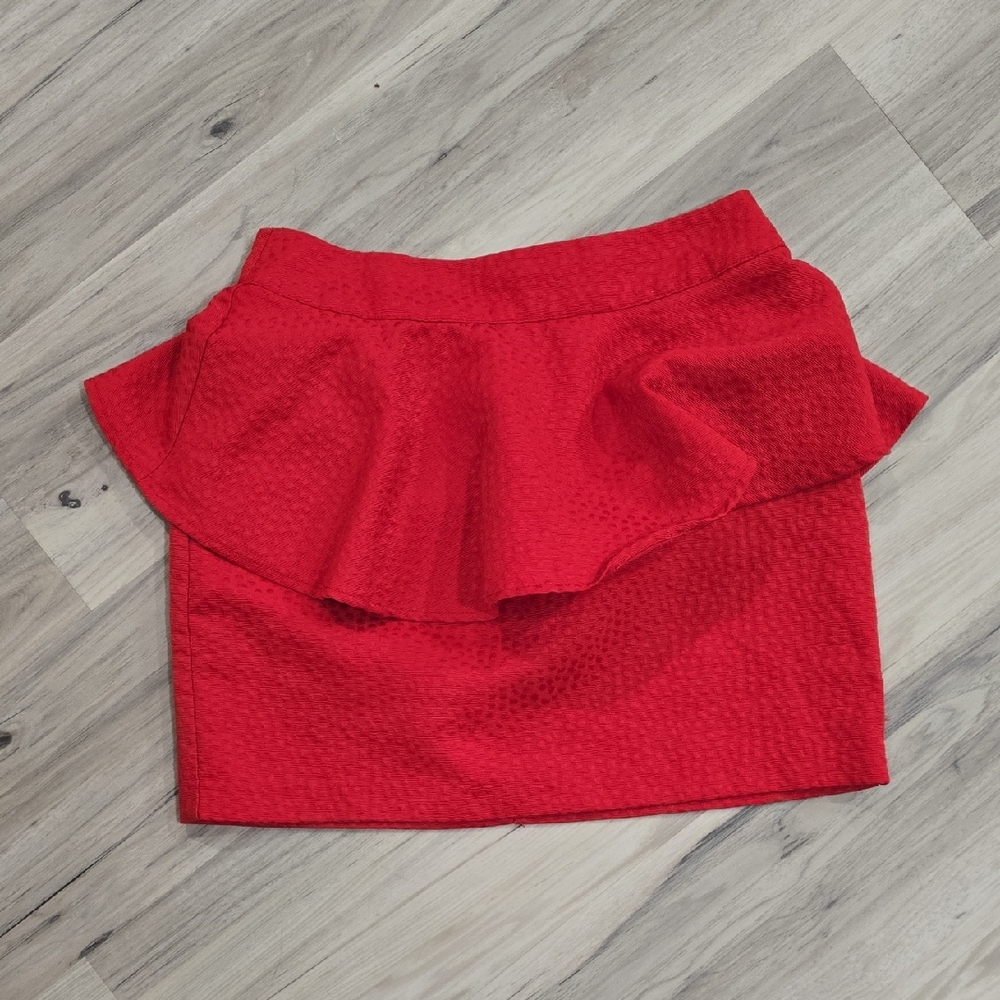 Silence + Noise Vibrant Red Mini Skirt